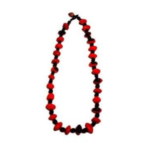 Collier artisanal en graines huayruro simple