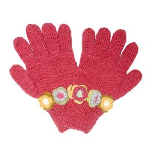 Gants teinture naturelle unis avec des fleurs