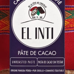 Tablette NON torréfiée 100 % de cacao, sans lécithine, bio