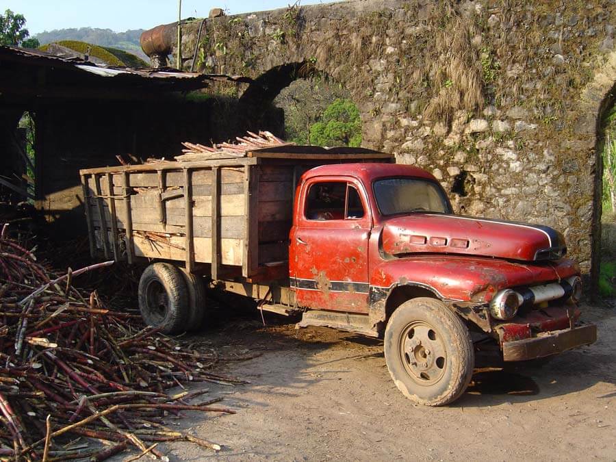 Camion pour transporter la canne